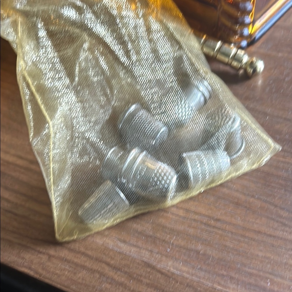 Silver Metal Thimbles Bundle